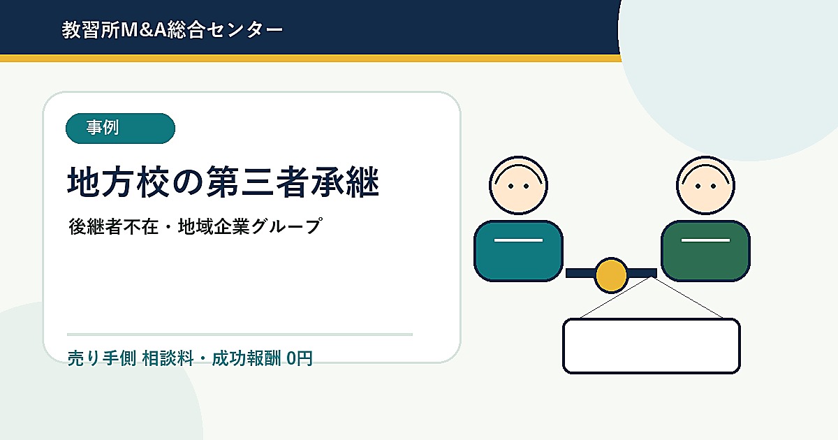 【M&A事例】後継者不在の地方自動車学校を、地域企業グループが承継したケースのアイキャッチ画像