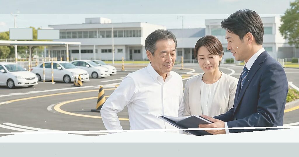 愛知県の自動車学校M&Aで製造業商圏と大型・二種需要を相談する様子
