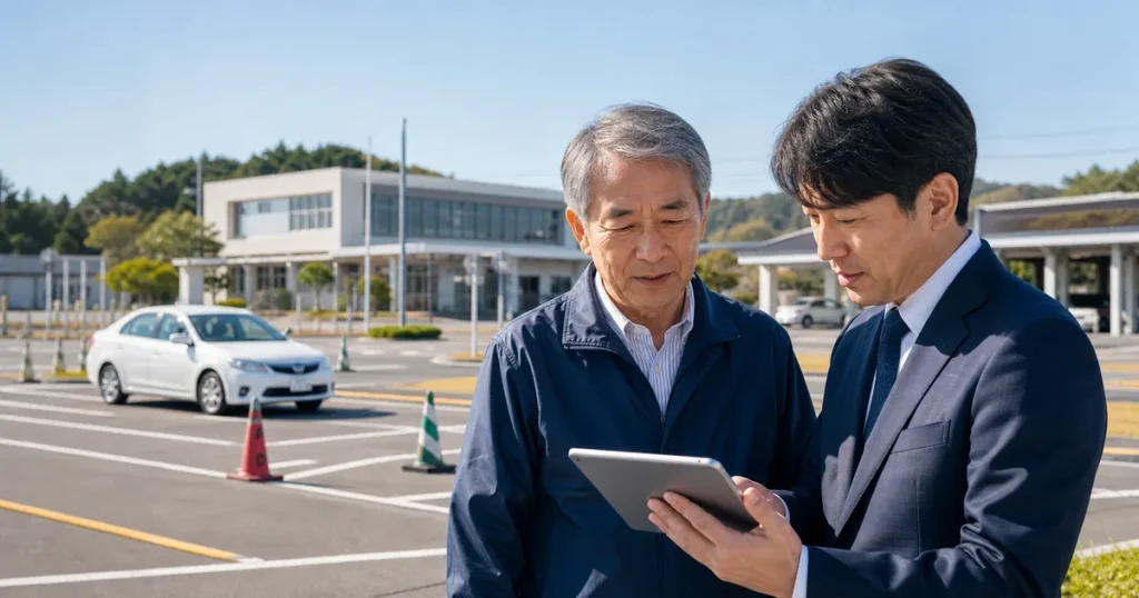 茨城県・北関東の教習所M&Aで譲渡企業の承継相談を行う教習所経営者とM&Aアドバイザー