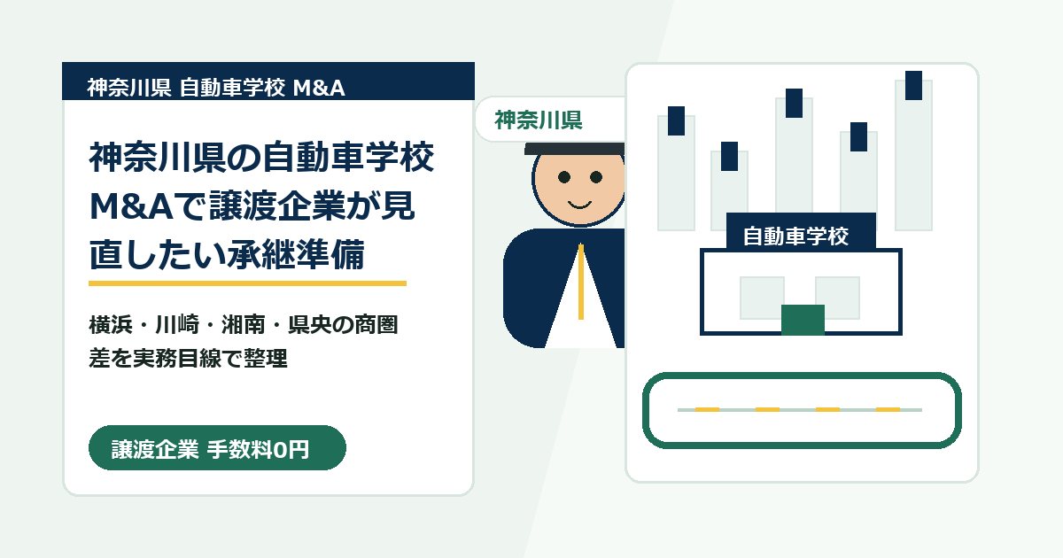 神奈川県の自動車学校M&Aで譲渡企業が見直したい承継準備のアイキャッチ画像
