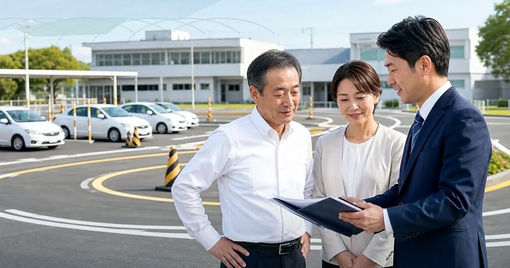 宮城県・仙台圏の教習所M&Aで東北広域需要と高齢者講習を相談する様子