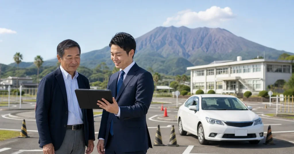 鹿児島県・南九州の自動車学校M&Aで承継相談を行う教習所経営者とM&Aアドバイザー