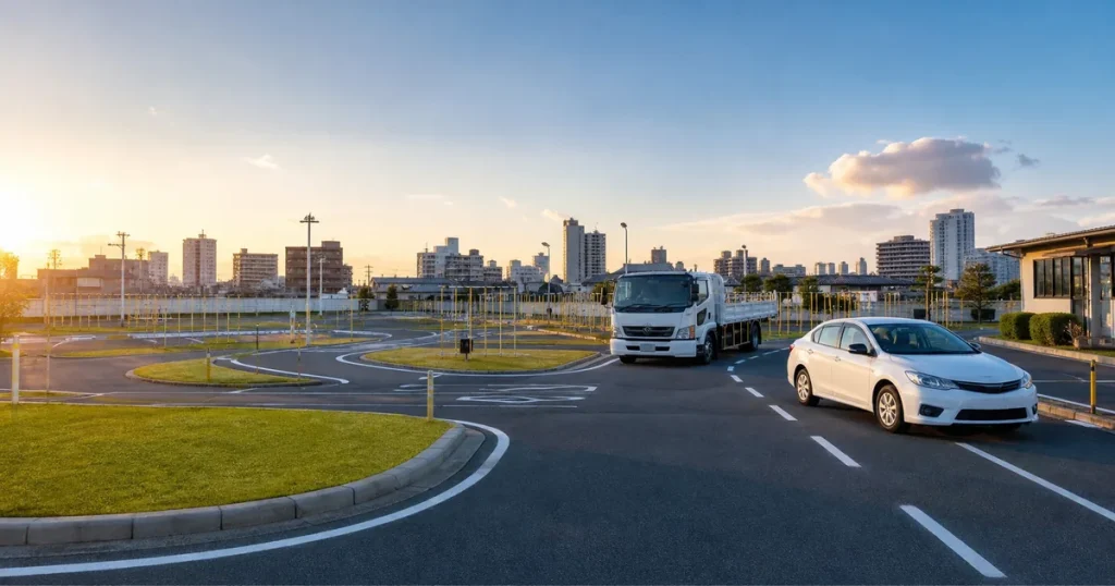 大阪府・関西圏の自動車学校M&Aを象徴する都市型教習コースと大型車・普通車