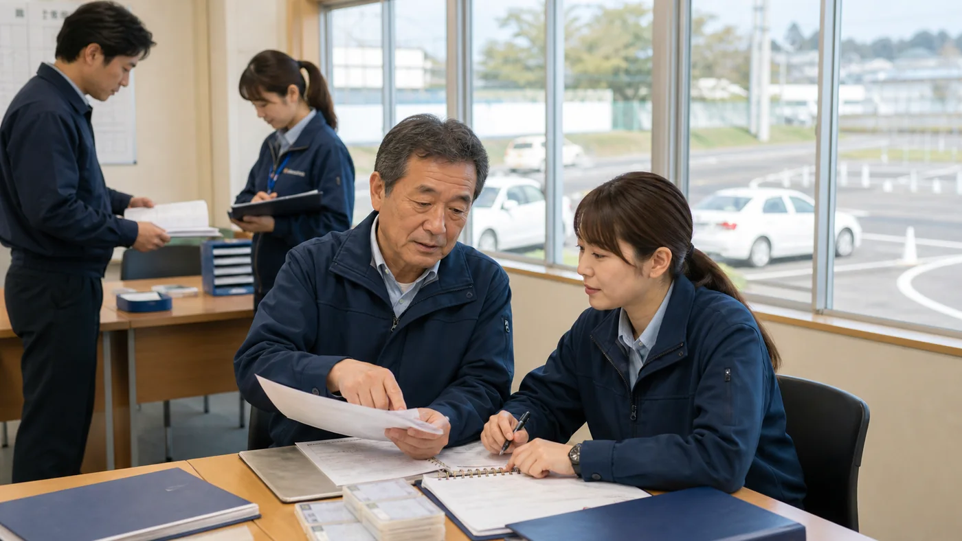 教習所の指導員体制と教習スケジュールを引き継ぐベテラン指導員と後継者
