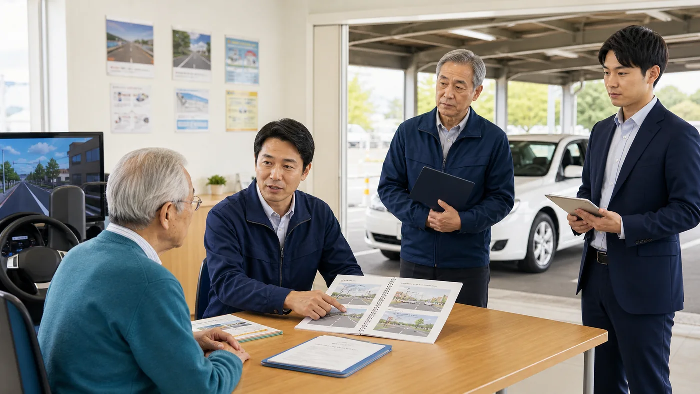 高齢者講習と地域の交通安全機能を引き継ぐ教習所の指導員と後継者